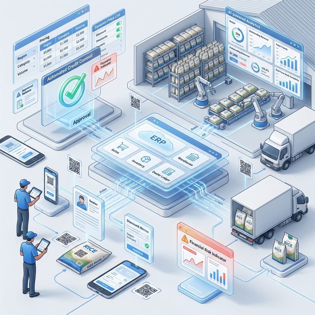 Dealer sales order with credit limit check in CloudMill ERP